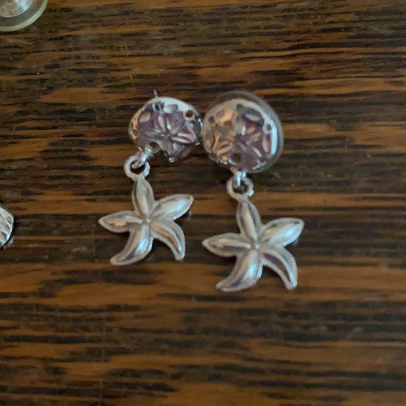Earrings. Beach Vibe Silver color Lot of 3 pairs - Picture 8 of 11